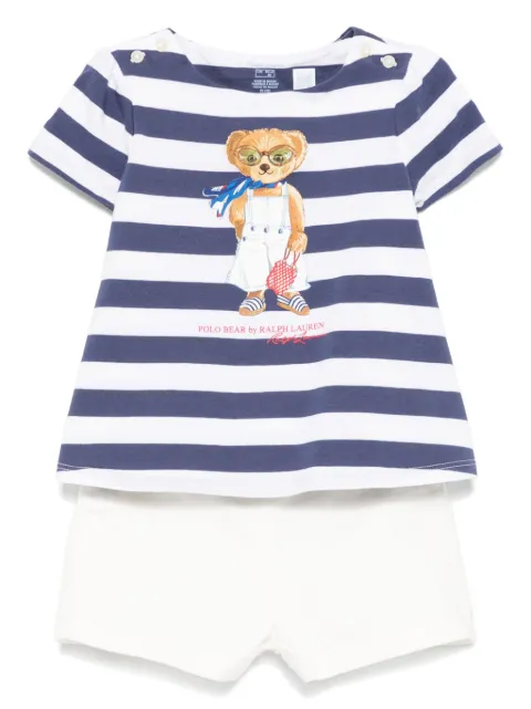 POLO RALPH LAUREN KIDS cotton shorts set
