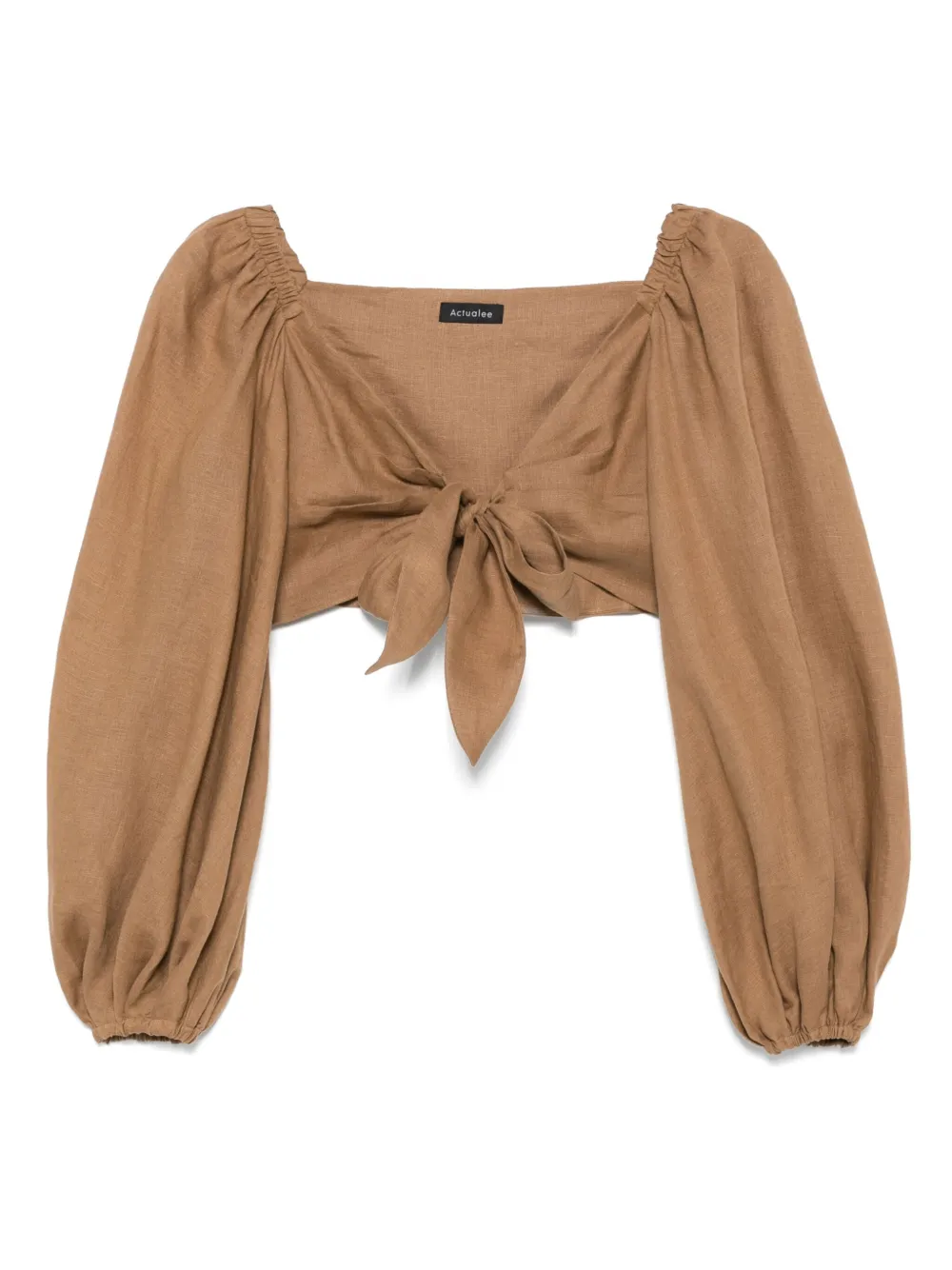 ACTUALEE blusa con lazo | marrón | Image 1