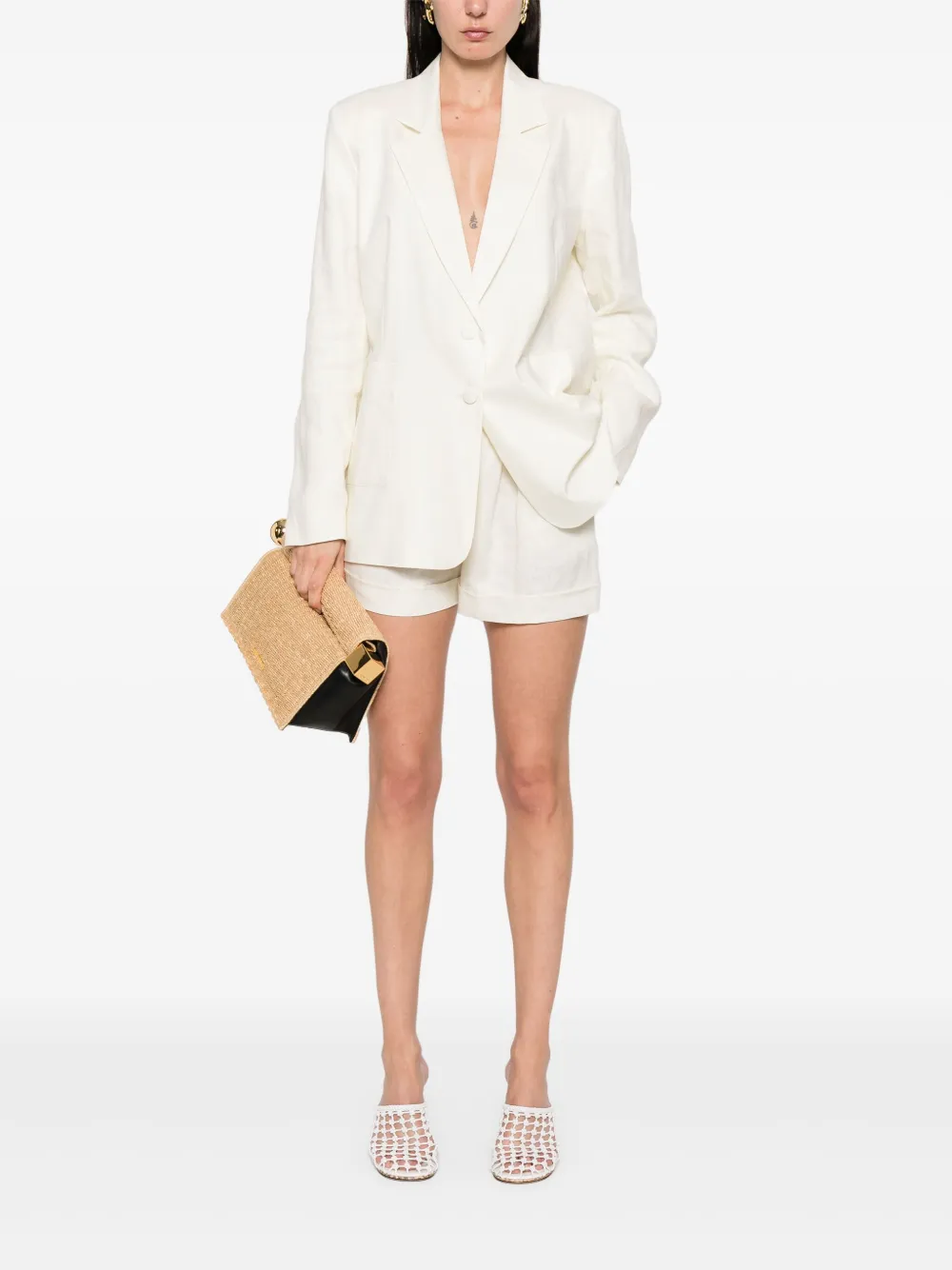 ACTUALEE Linnen blazer Beige