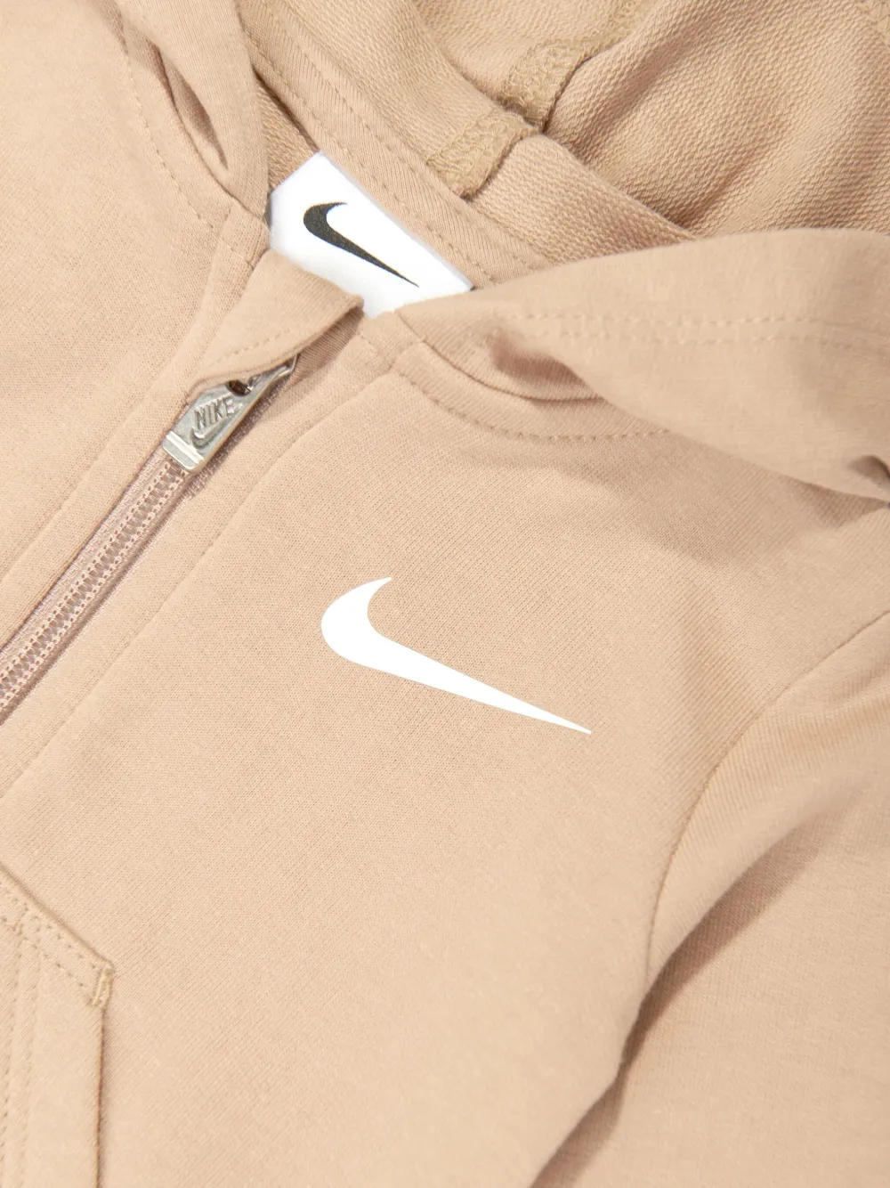 Nike Kids Romper met logoprint Beige