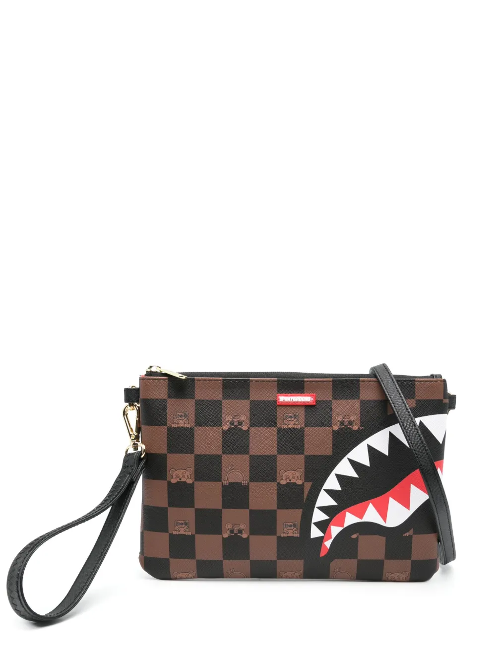 checked messenger bag
