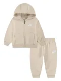 Nike Kids logo-embroidered tracksuit set - Neutrals