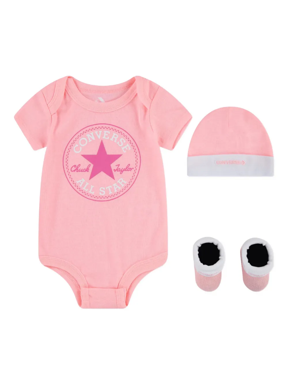 Converse Kids Strampler-Set mit Chuck Taylor-Patch - Rosa