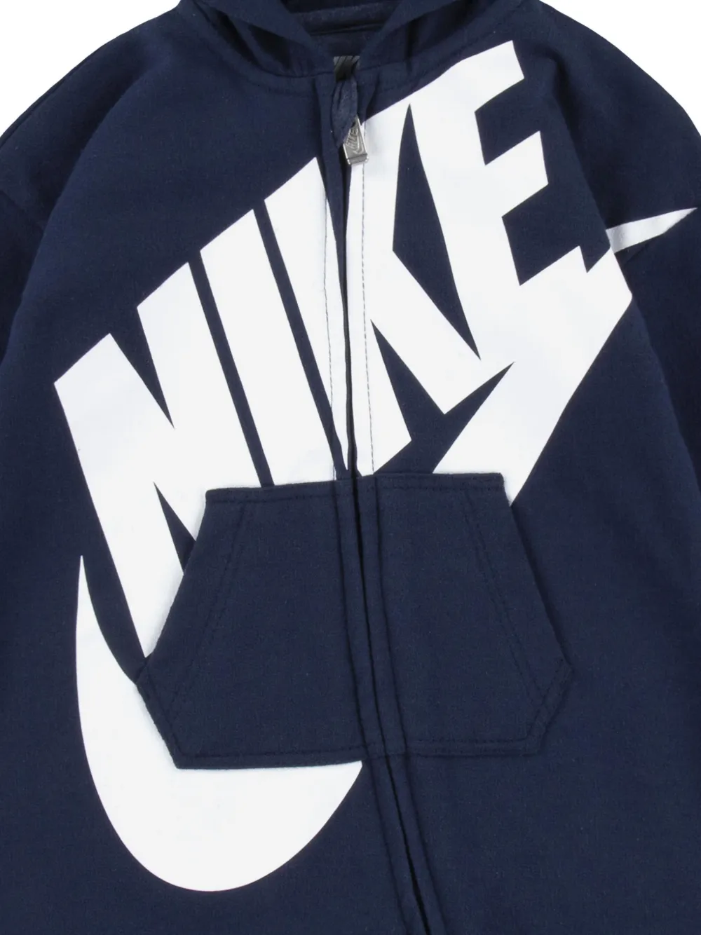 Nike Kids Jumpsuit met capuchon en logoprint Blauw