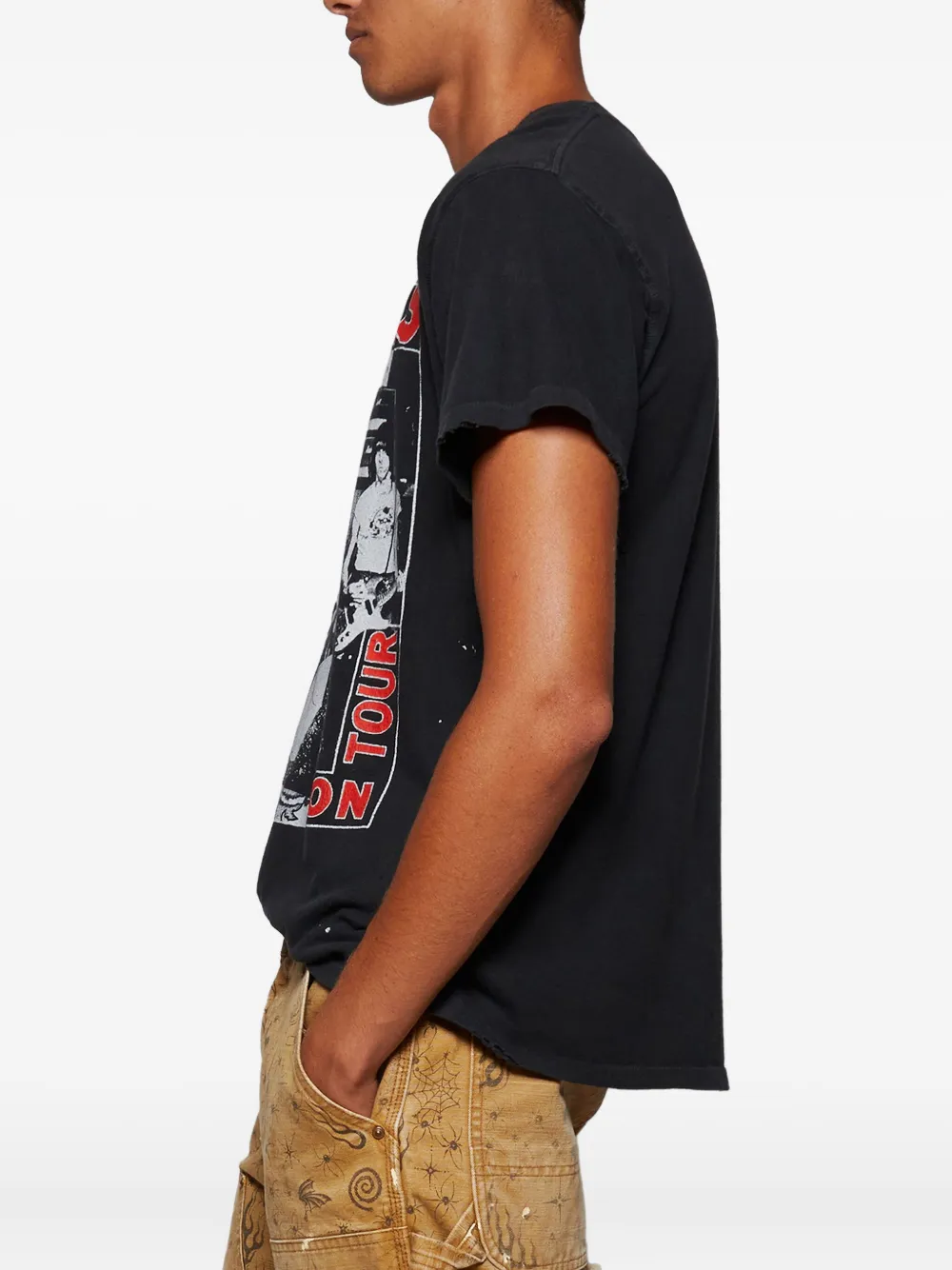 MadeWorn Katoenen T-shirt met Ramones-print Zwart