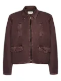 Magda Butrym zip-front denim jacket - Brown