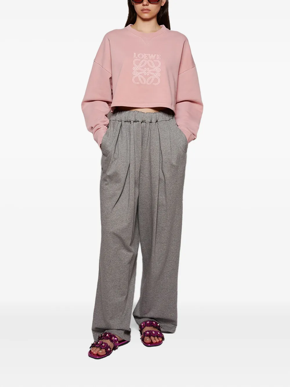 LOEWE Broek met geplooid vlak - Grijs