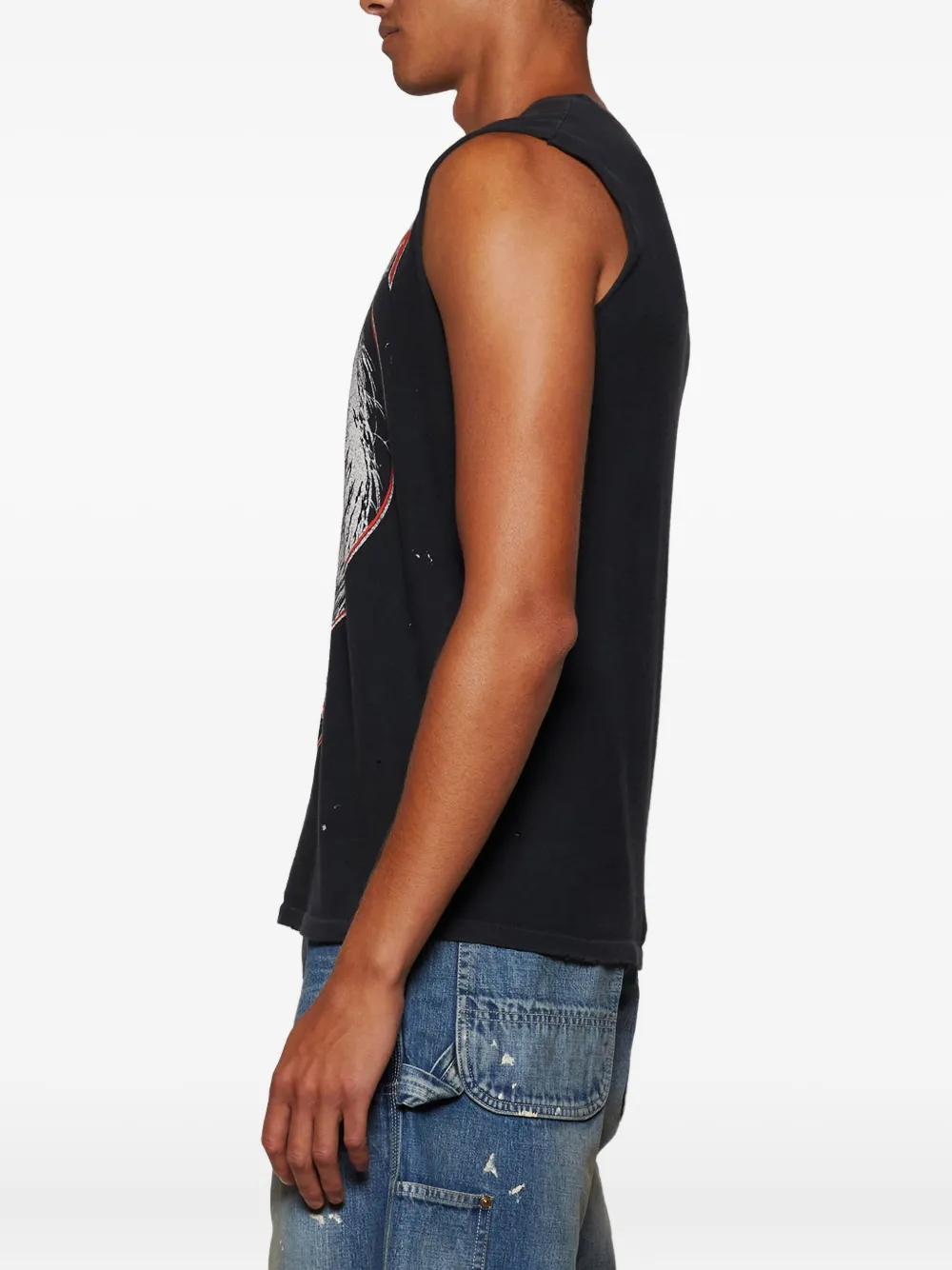 MadeWorn Katoenen tanktop met Iron Maiden-print Zwart