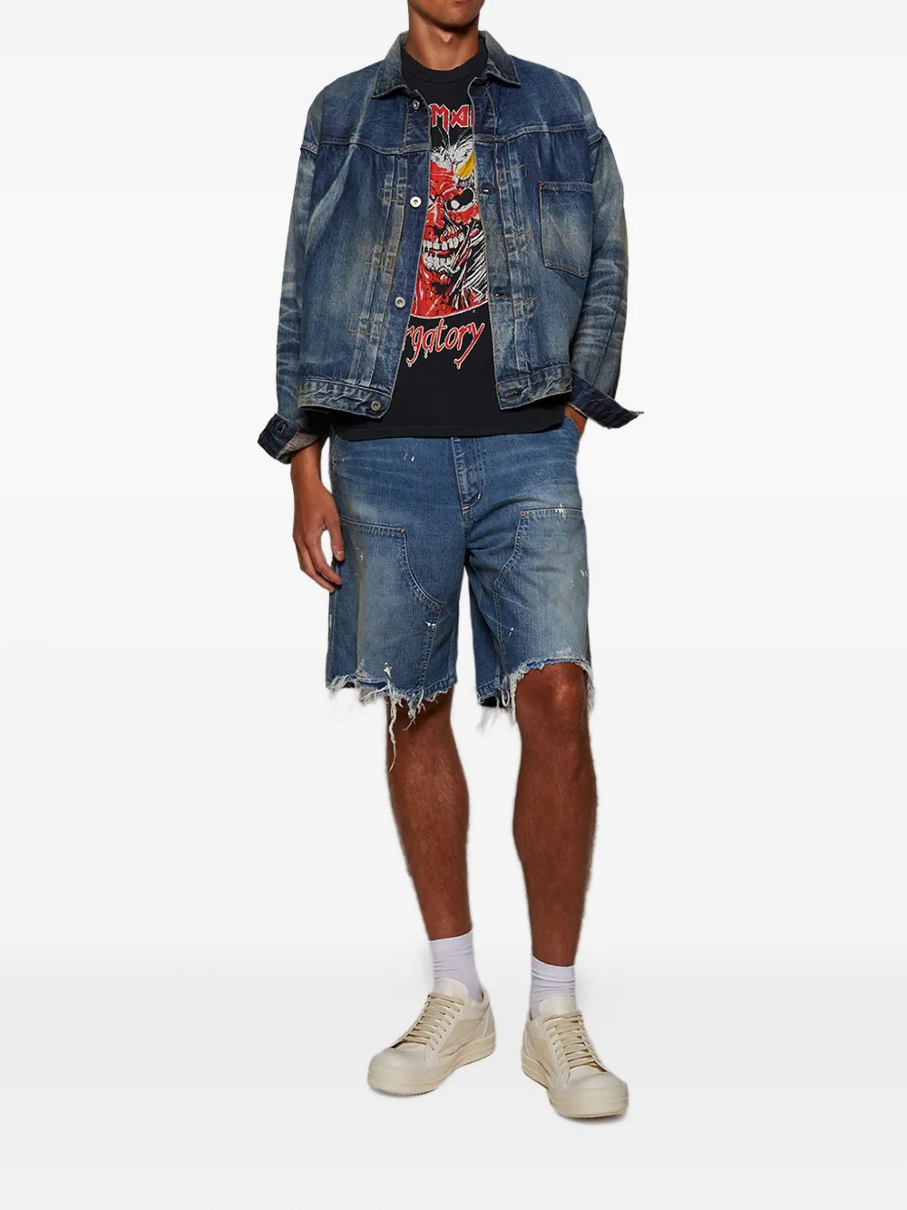 MadeWorn Iron Maiden-graphic cotton tank - Zwart