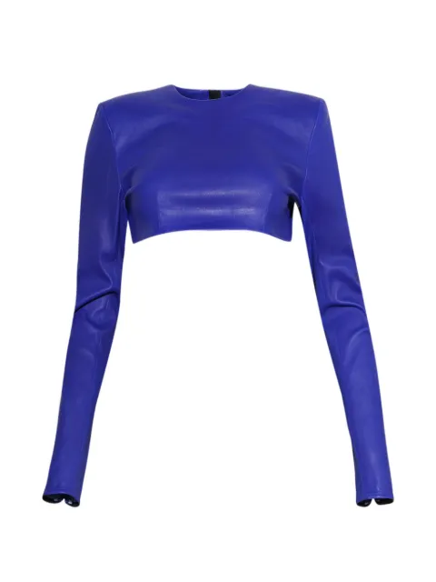 LaQuan Smith long-sleeve cropped shirt