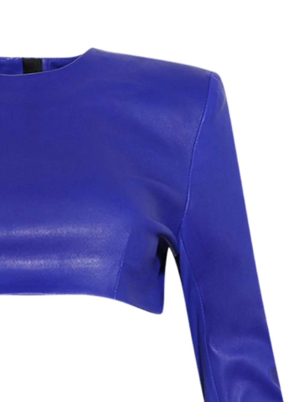  Laquan Smith Long-sleeve Cropped Shirt - Blue 