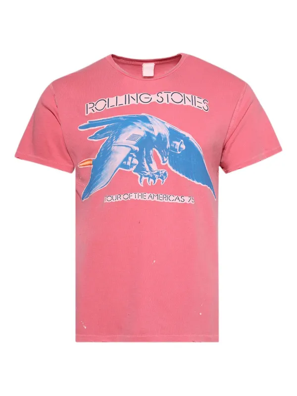 MadeWorn Rolling Stones Eagle Graphic T-shirt Pink FARFETCH IN