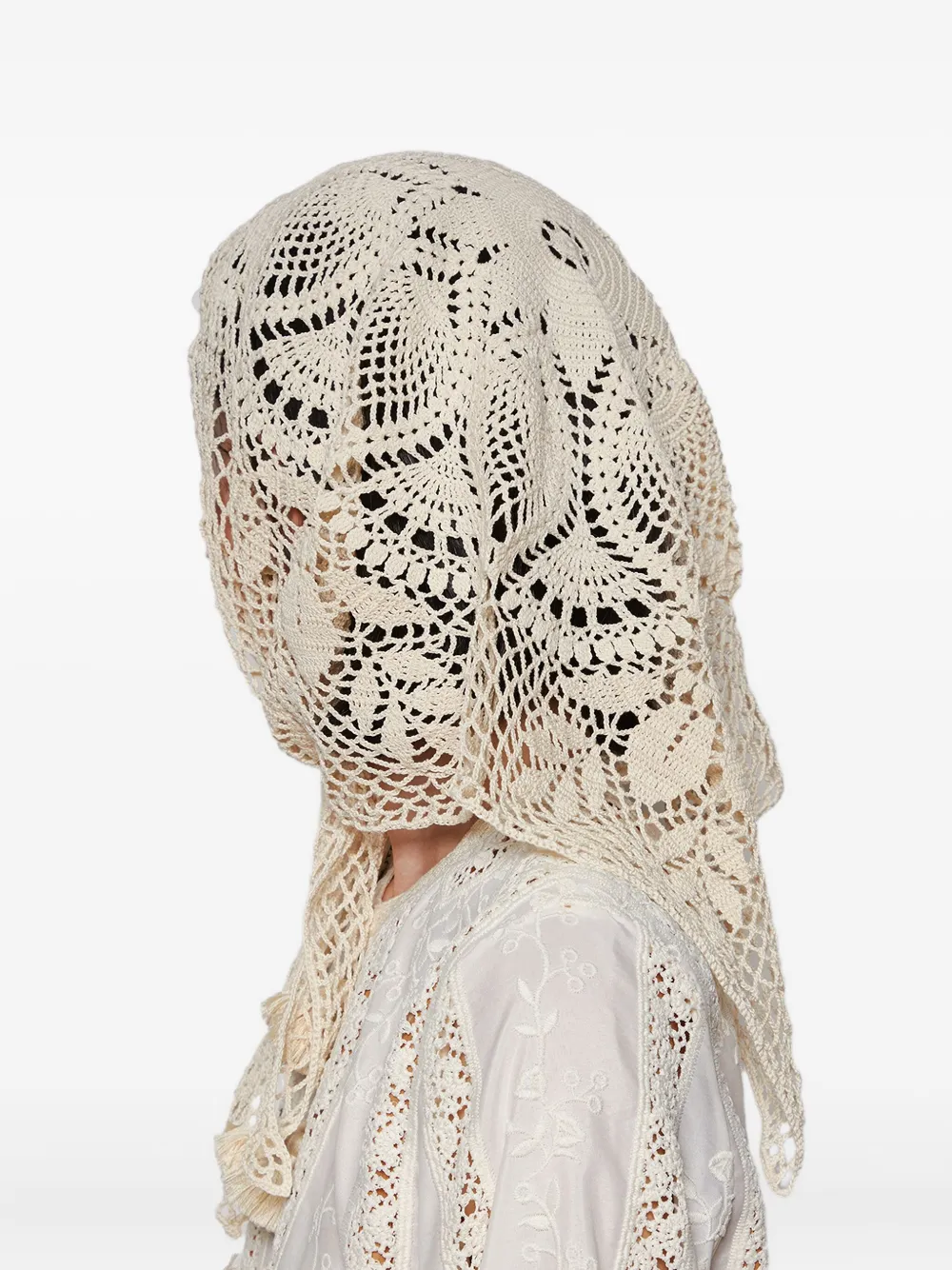 Magda Butrym Gehaakte sjaal Beige