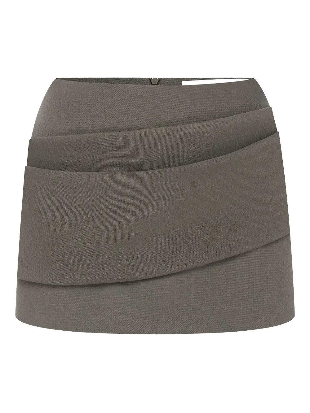 Alex Perry Asymmetric-drape Mini Skirt In Gray