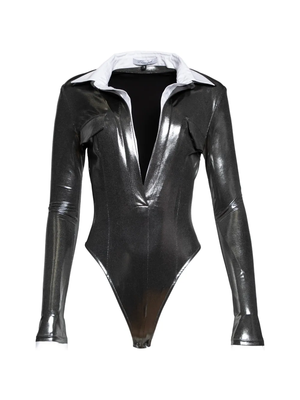 LaQuan Smith long-sleeve bodysuit - Argento