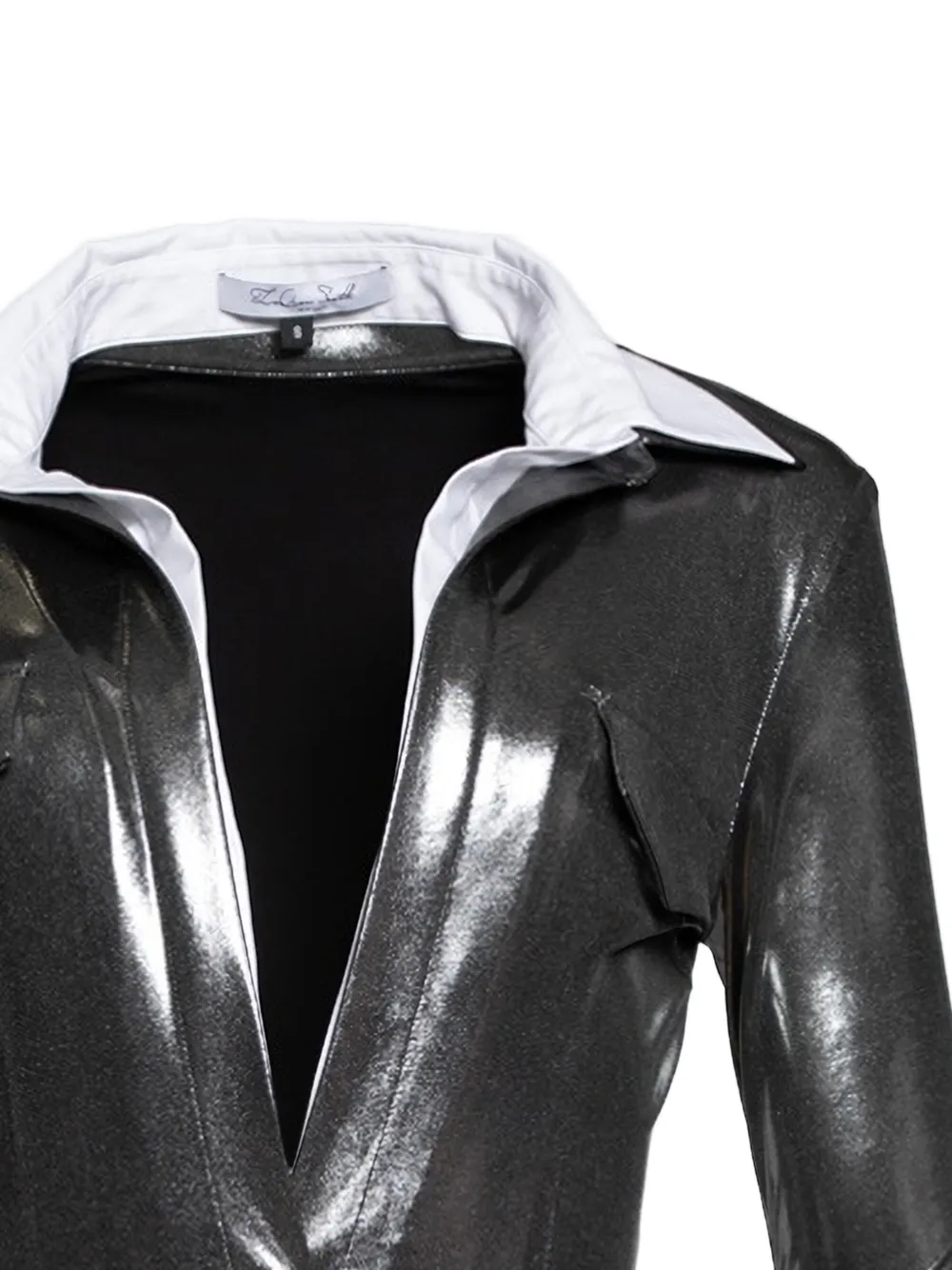  Laquan Smith Long-sleeve Bodysuit - Silver 