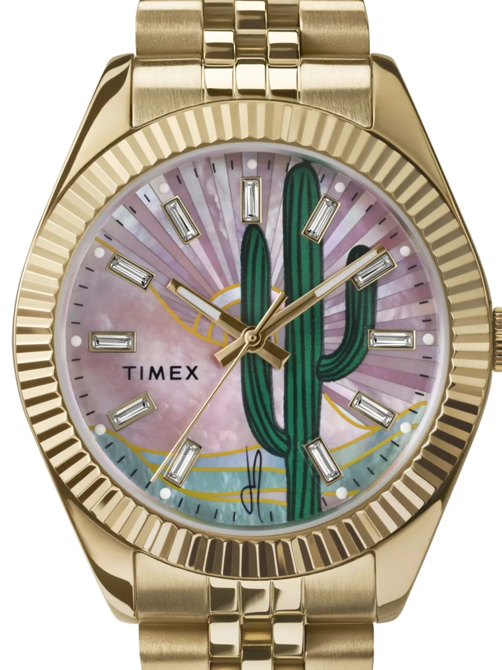 TIMEX x Jacquie Aiche 36 mm met ronde wijzerplaat - Roze