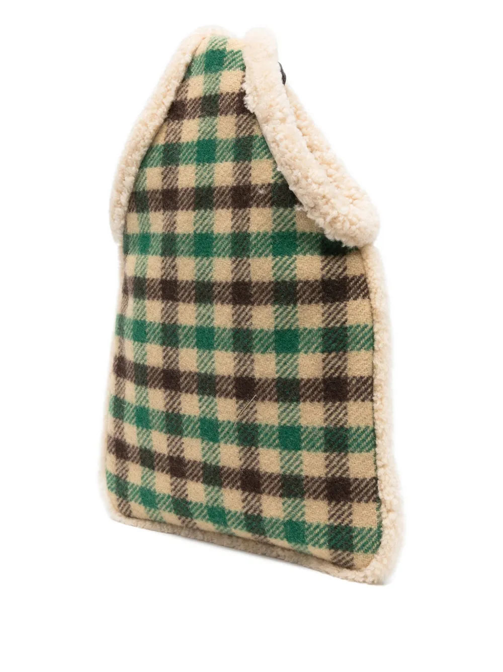 Miu Miu tartan shearting-tream pouch bag - Groen