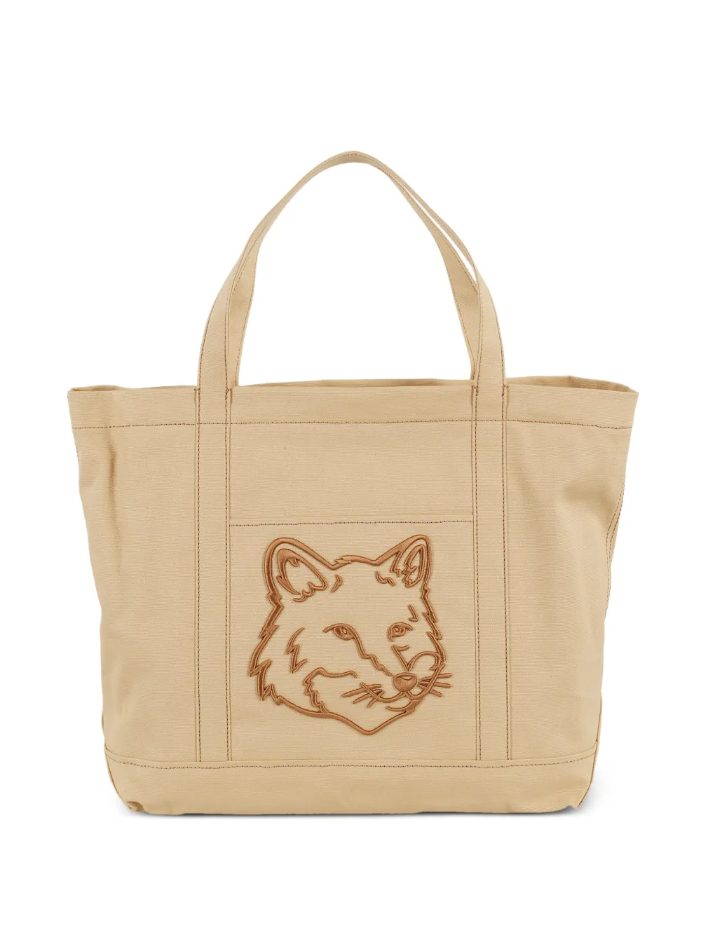 Maison Kitsuné logo-embroidered tote bag