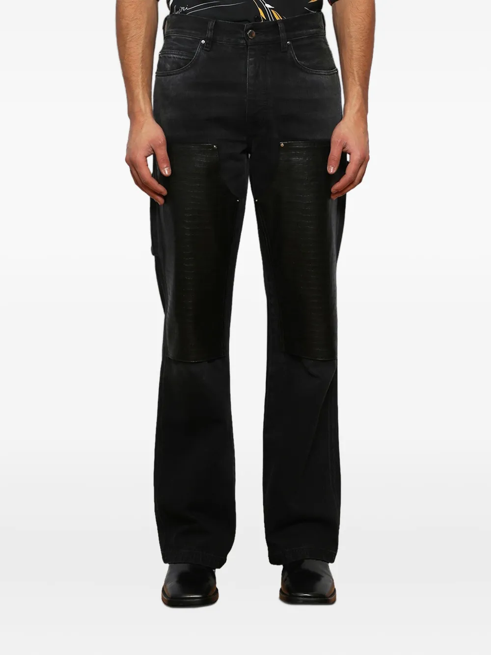 AMIRI Cargo jeans met reliëf vlak Zwart