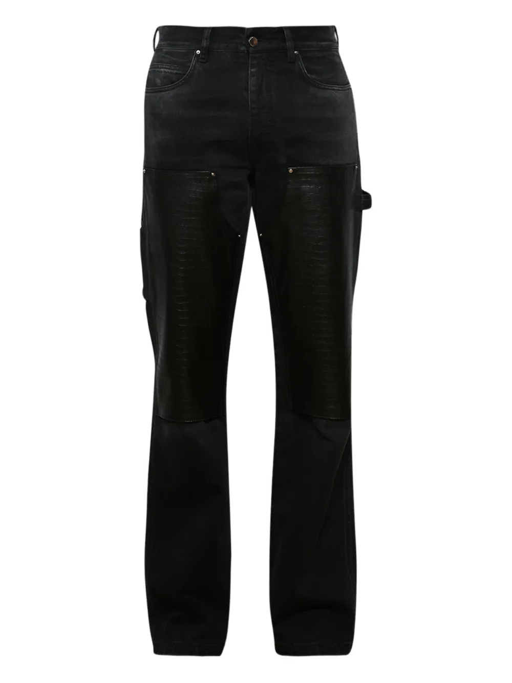 AMIRI embossed-panel carpenter jeans | Black | Image 1