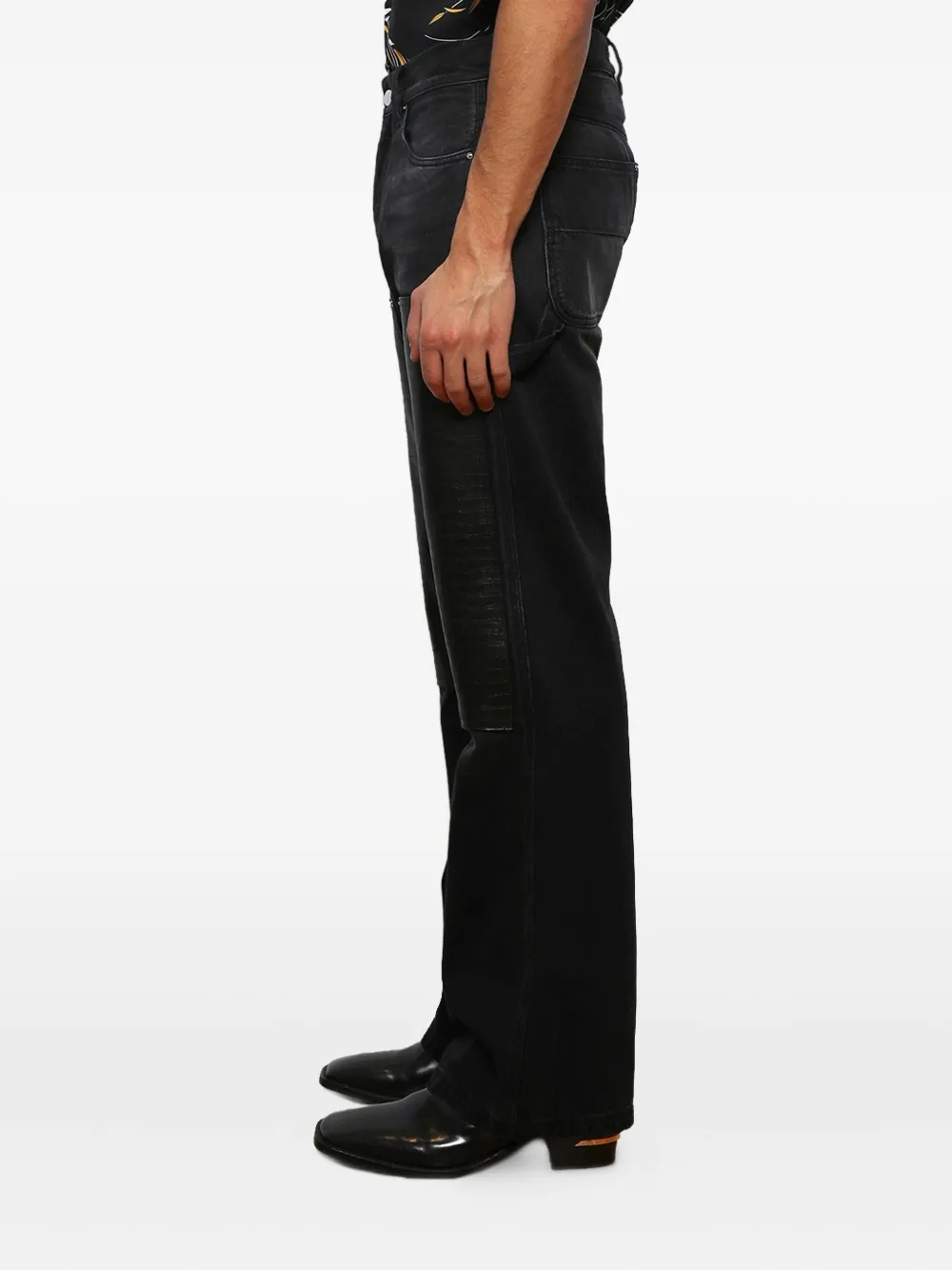 AMIRI Cargo jeans met reliëf vlak Zwart