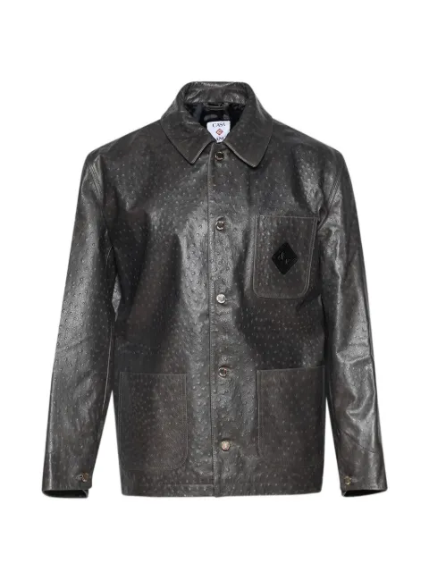 Casablanca ostrich-effect workwear shirt