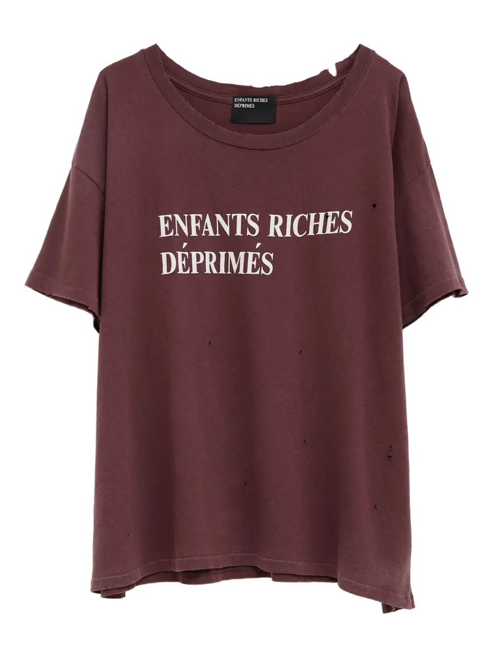 Enfants Riches Déprimés distressed logo-print T-shirt | Red | Image 1