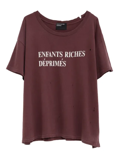 Enfants Riches Déprimés distressed logo-print T-shirt