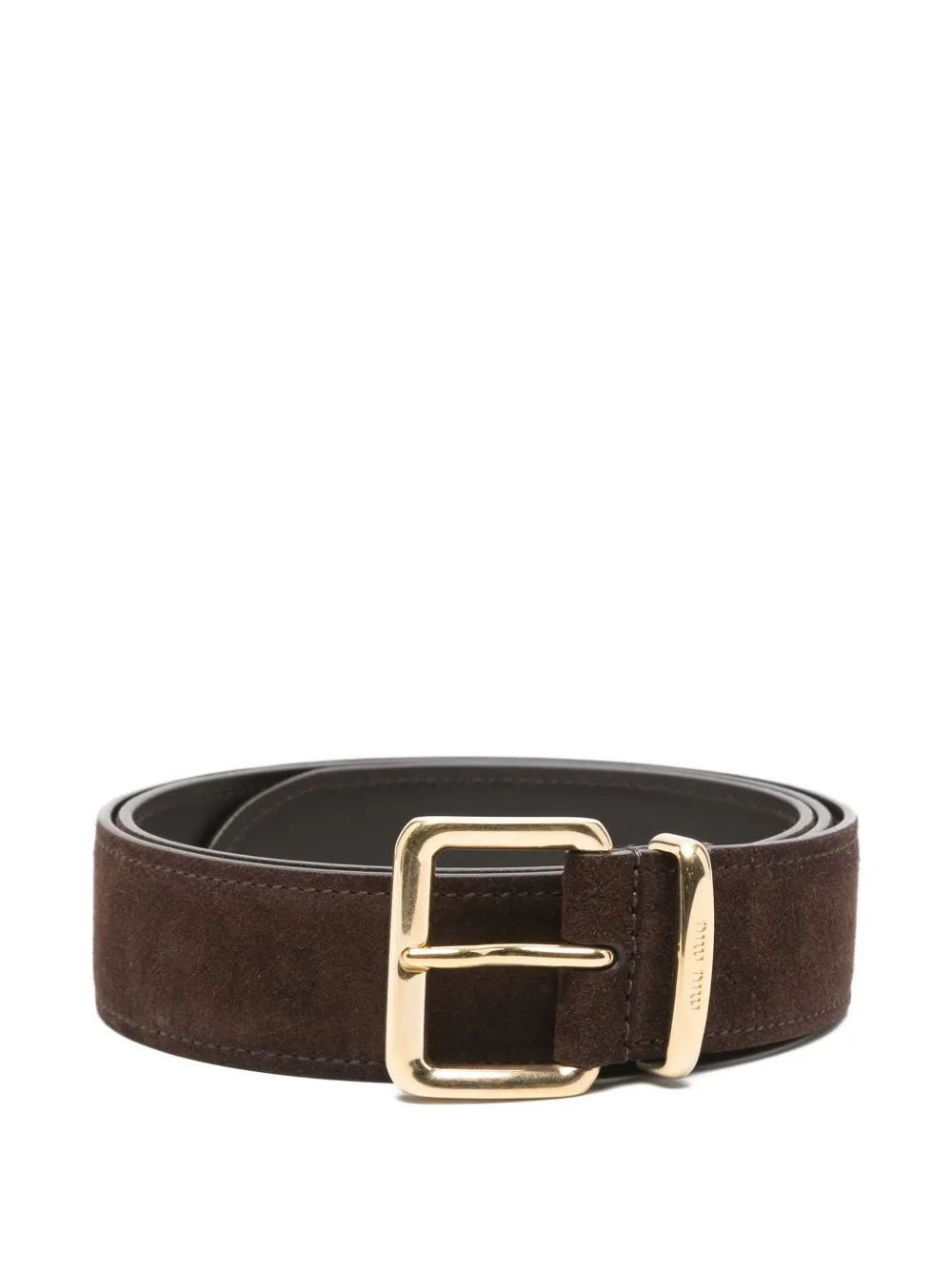 Miu Suède riem Bruin