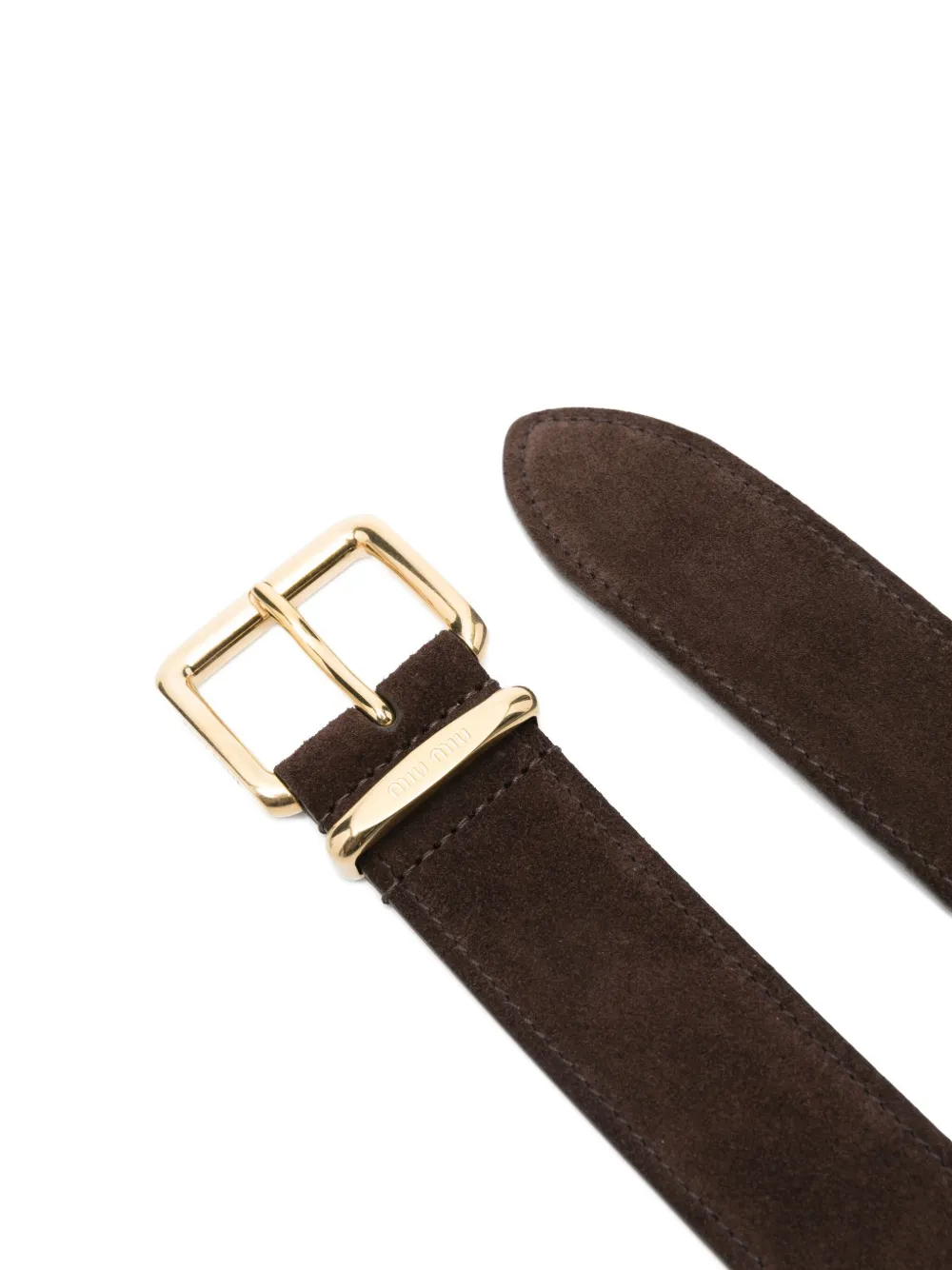 Miu Suède riem Bruin