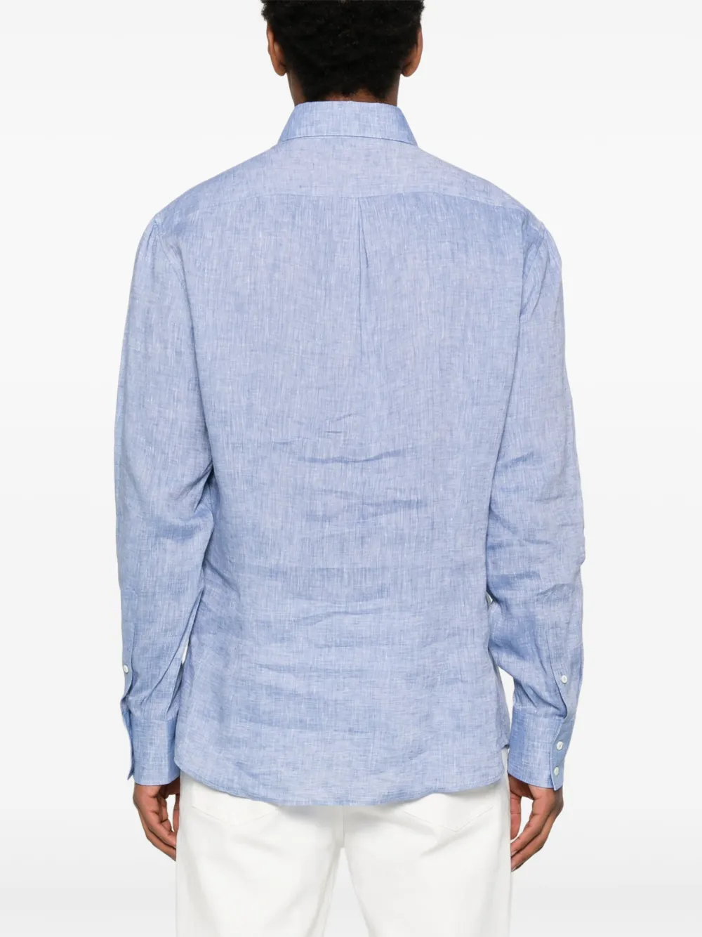 Brunello Cucinelli Linnen overhemd Blauw