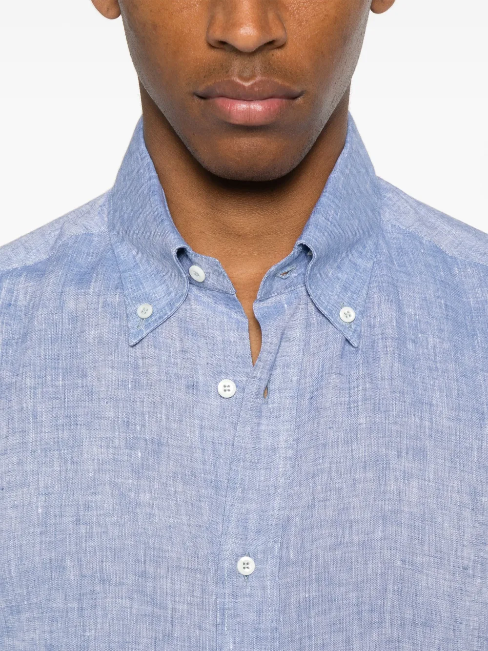 Brunello Cucinelli Linnen overhemd Blauw