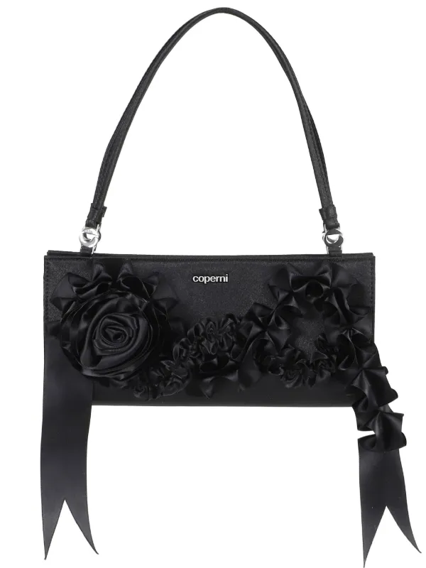 Coperni ショルダーバッグ Coperni サテン ショルダーバッグ | ブラック | FARFETCH JP