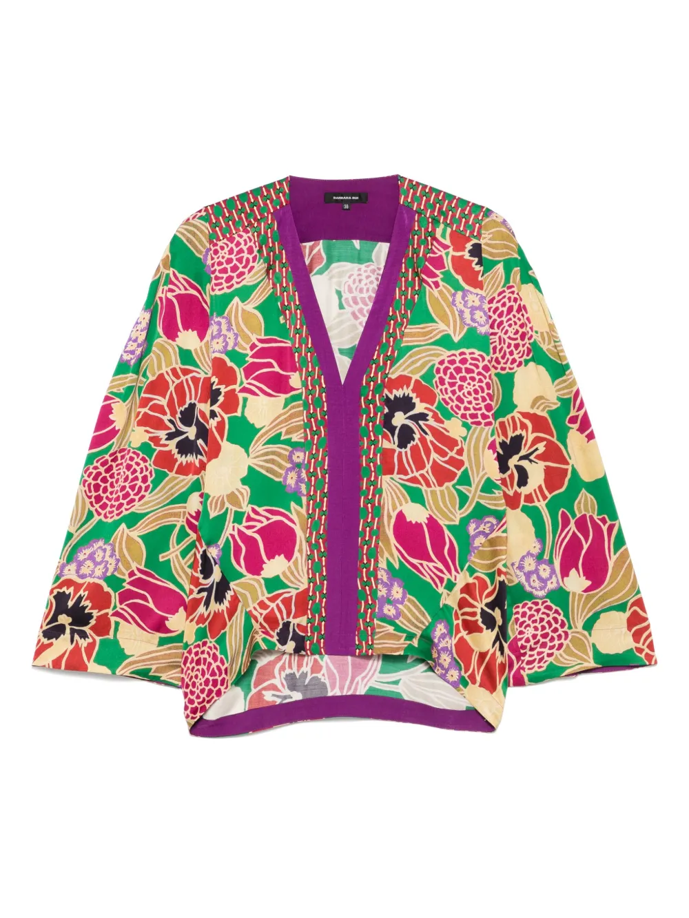 floral-print blouse