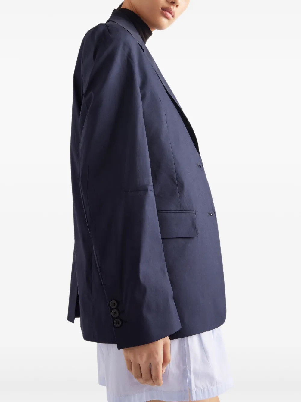 Prada Popeline blazer F0008 BLUE