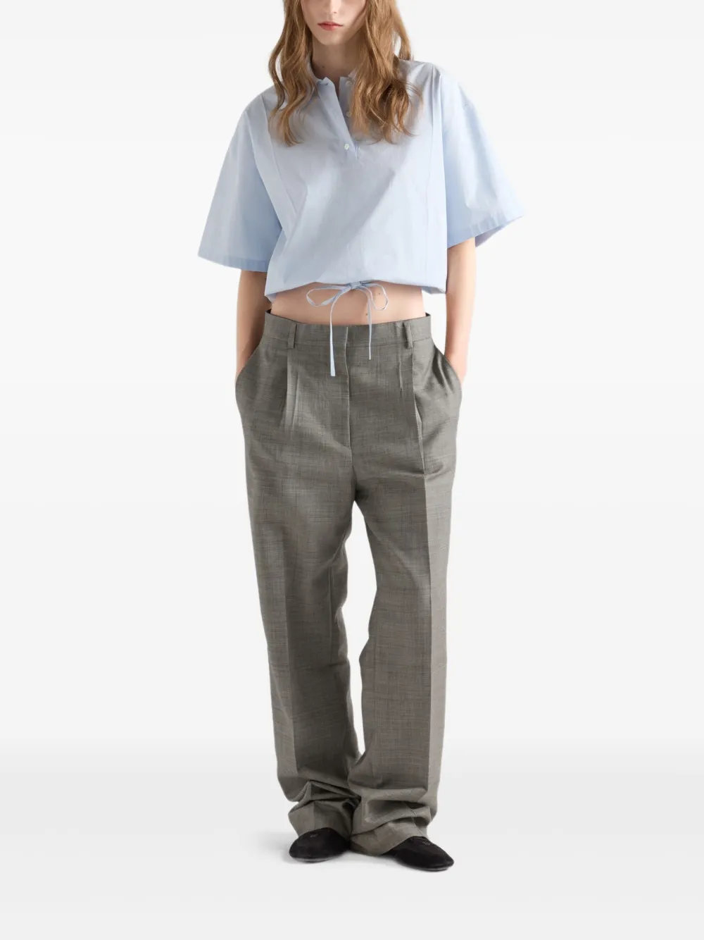 Prada poplin shirt - Blauw