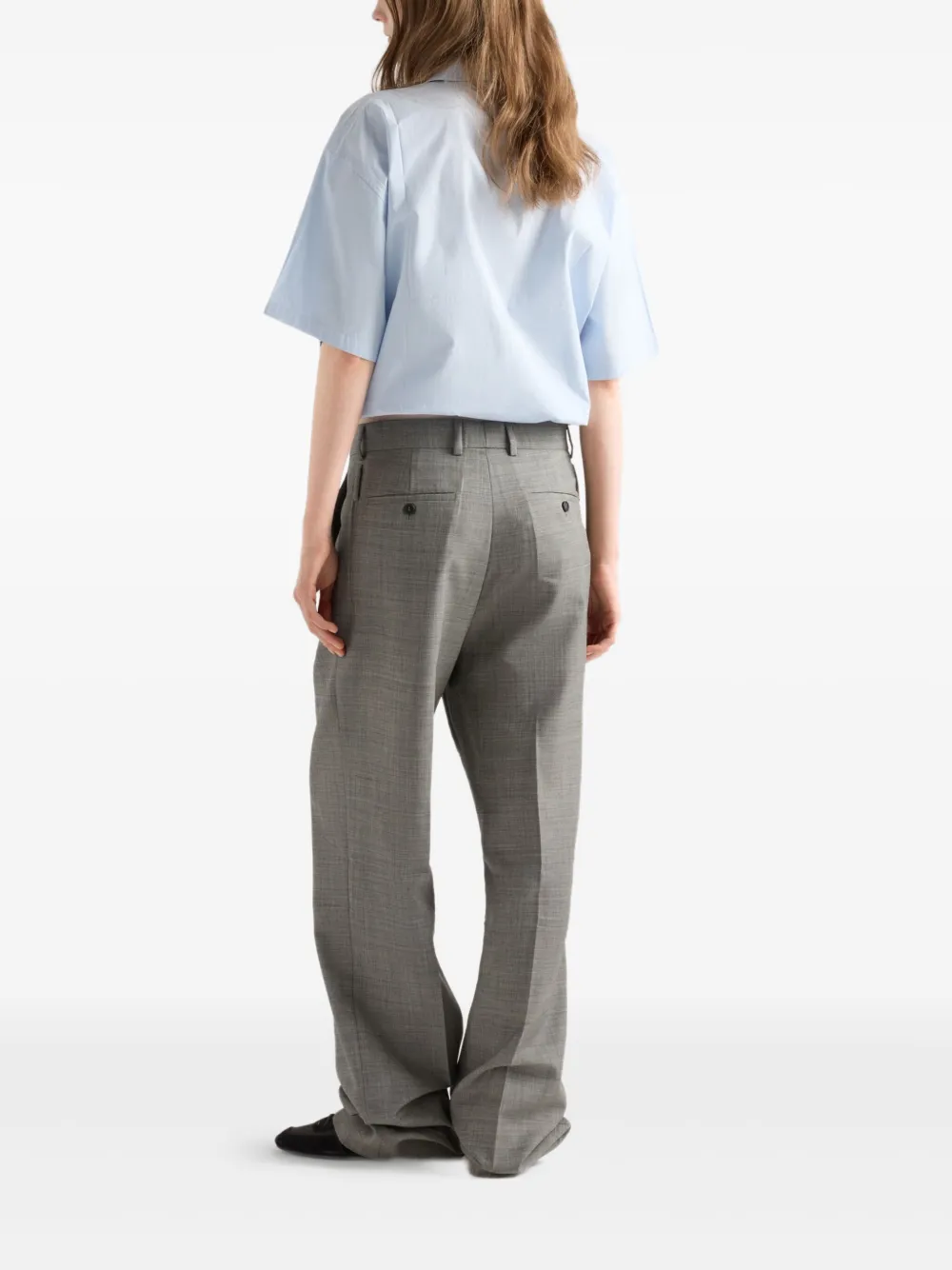 Prada Popeline blouse Blauw