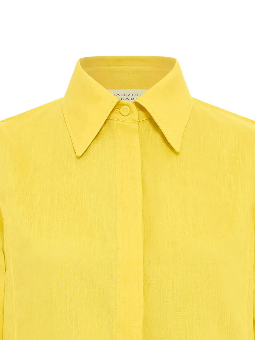 Gabriela Hearst puff-sleeved shirt - Geel