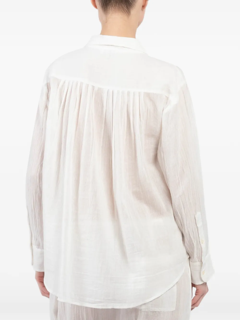 The Great. blouse met lange mouwen Wit