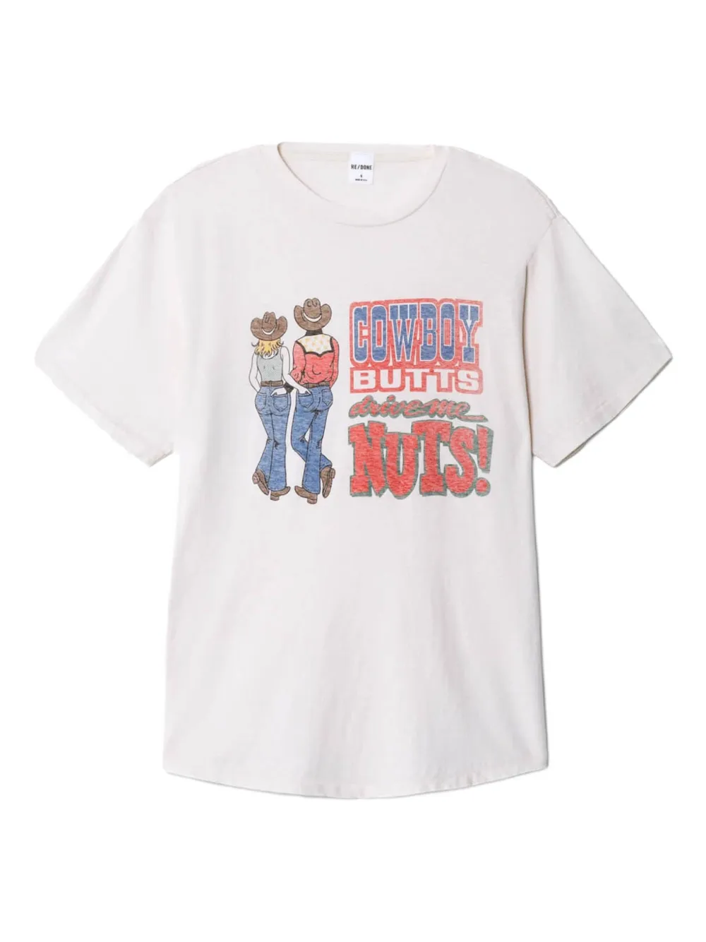Re/done Boyfriend "cowboy Butts" T-shirt