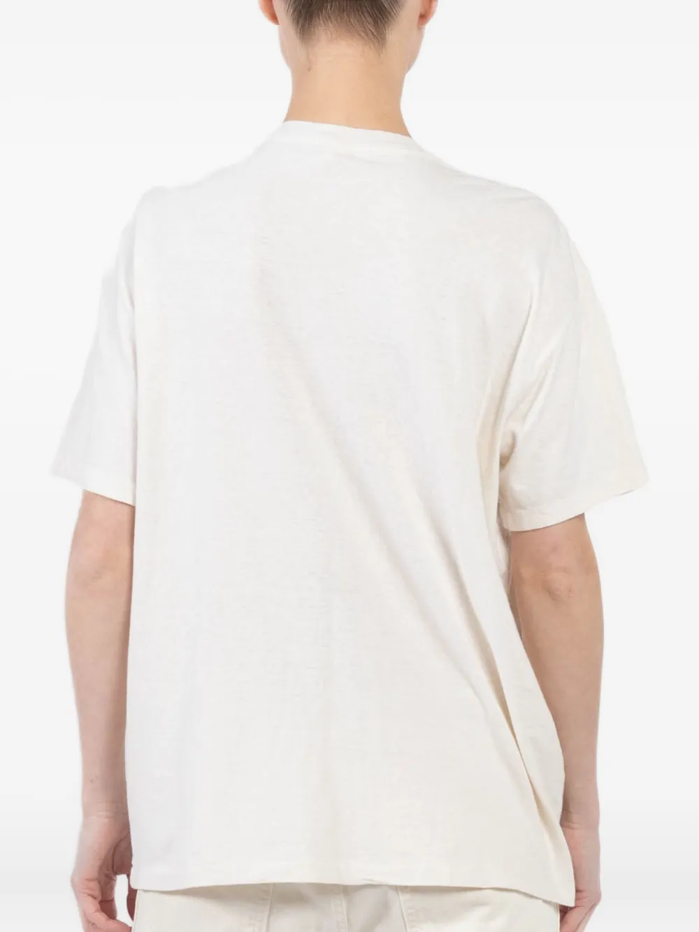 RE DONE Boyfriend "Cowboy Butts" T-shirt Beige