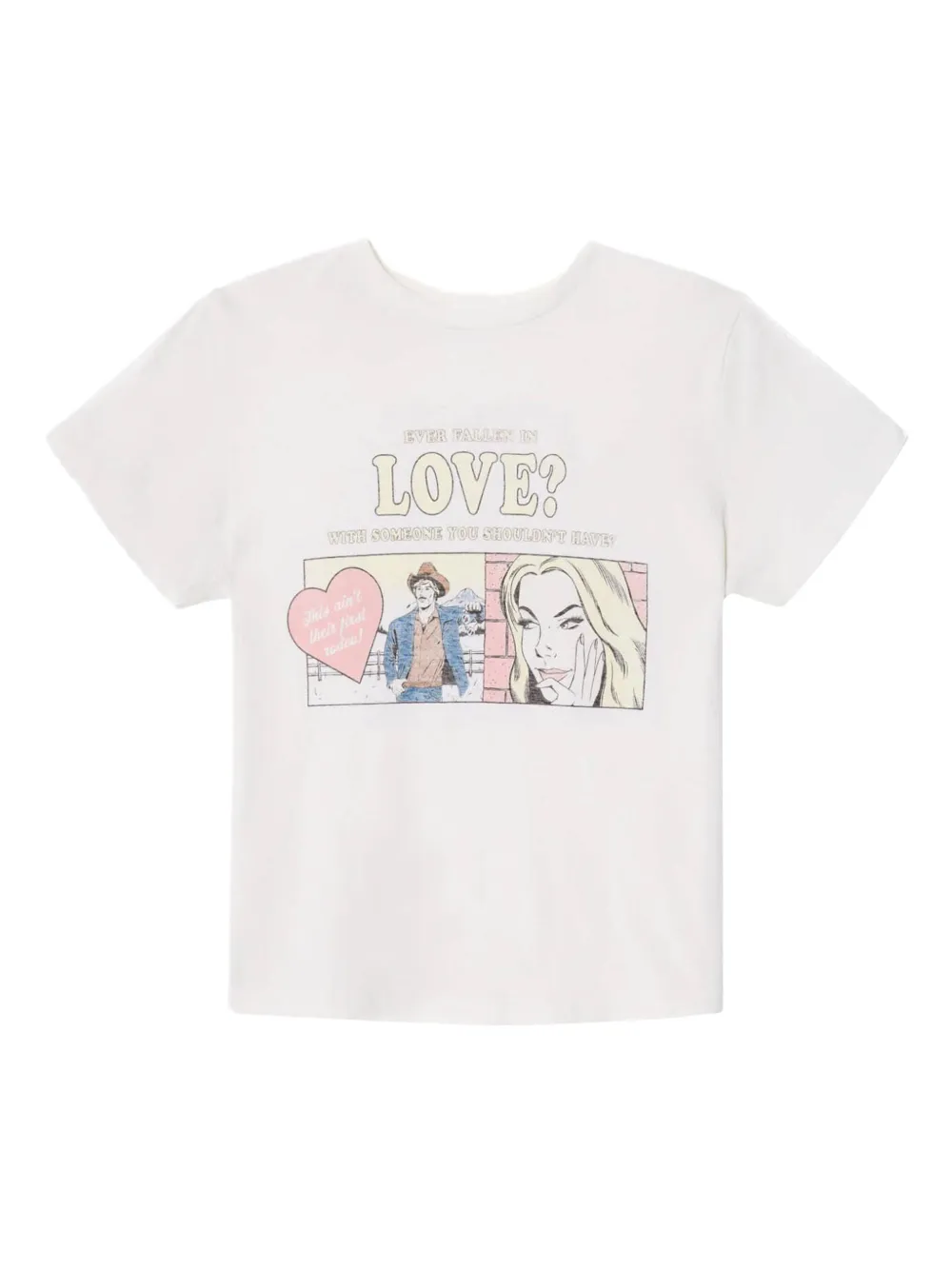 RE DONE T-shirt met print Beige