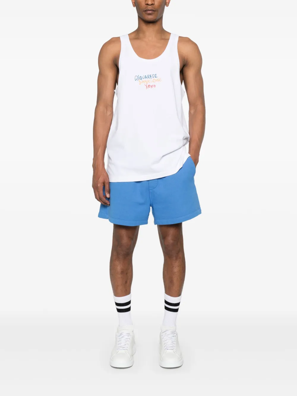 DSQUARED2 Tanktop met geborduurd logo - Wit