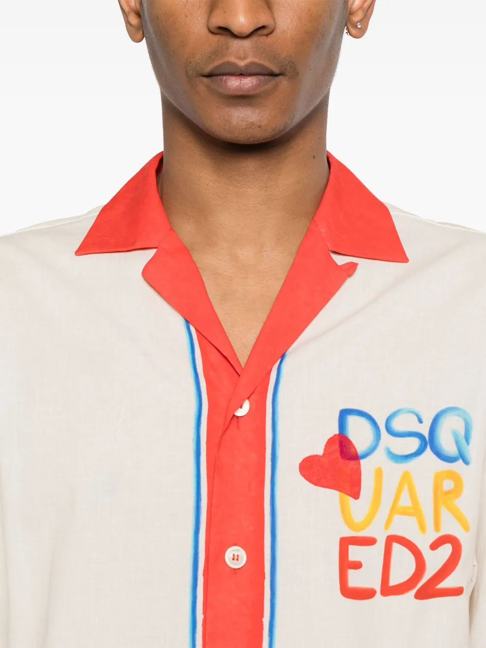 DSQUARED2 Overhemd met print Beige