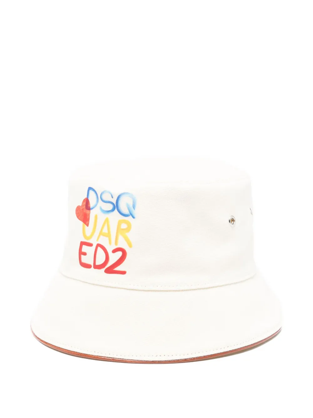 DSQUARED2 logo-print bucket hat Beige