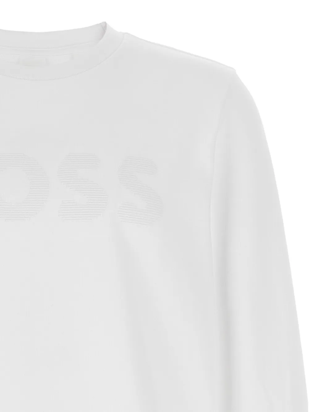 BOSS Sweater verfraaid met logo Wit