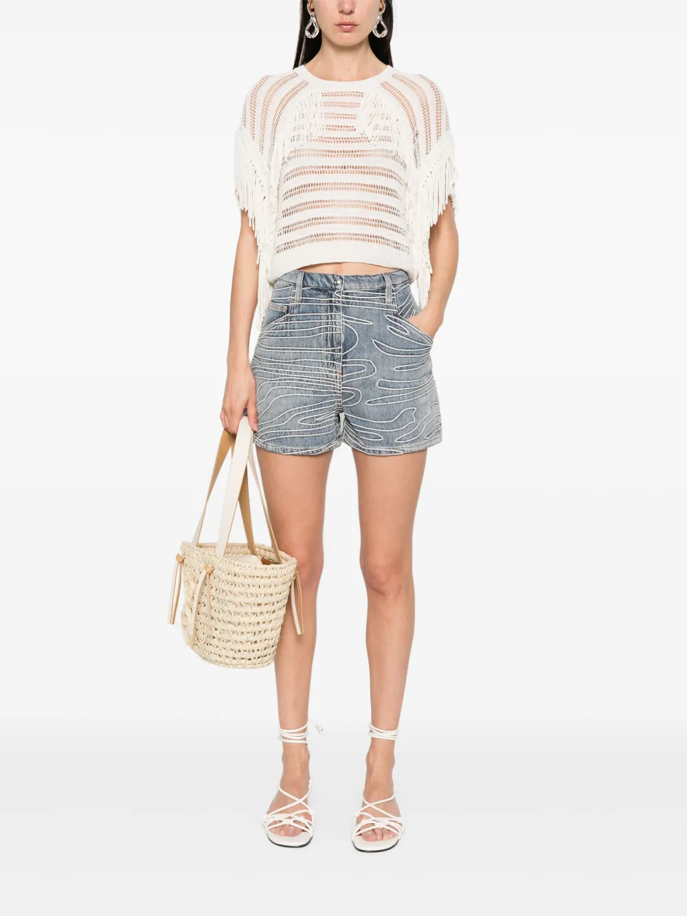 IRO embroidered denim shorts | Short Shorts | Image 2