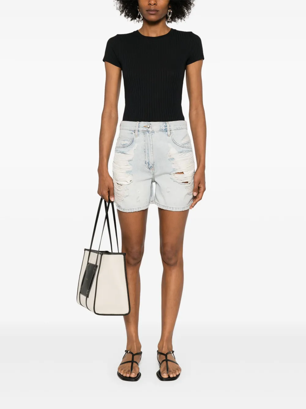 IRO short en jean à effet usé | Shorts courts | Image 2