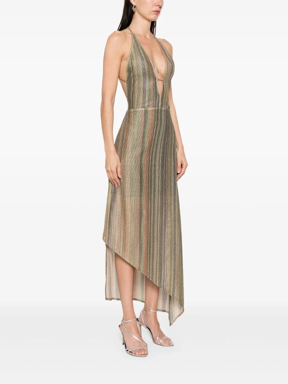 IRO Maxi-jurk met V-hals Groen